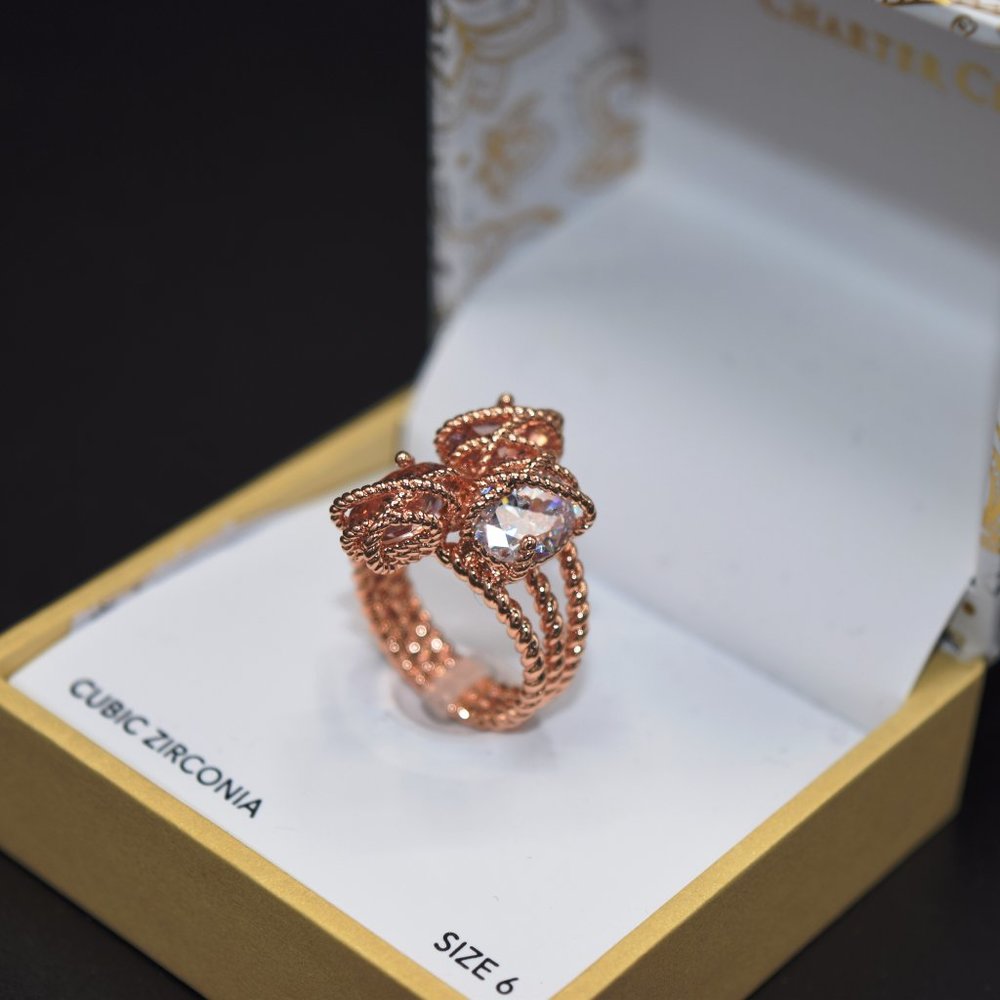 Charter Club Stone Trio Rope Ring (various sizes)